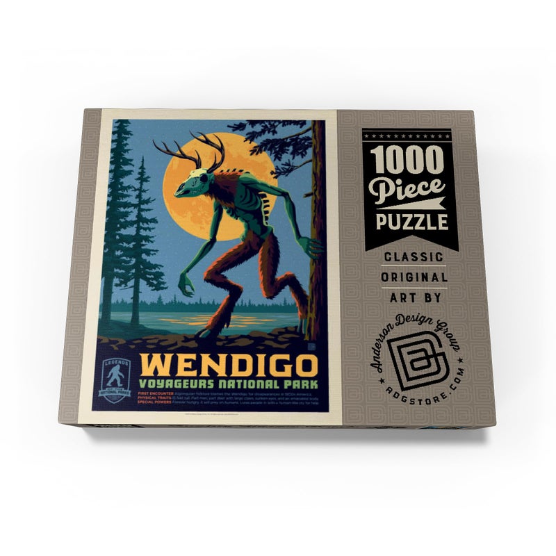 MyPuzzle.com MyPuzzle Legends of The National Parks: Voyageurs' The Wendigo  Vintage Poster - Premium 1000 Piece Jigsaw Puzzle for Adults - Image 4